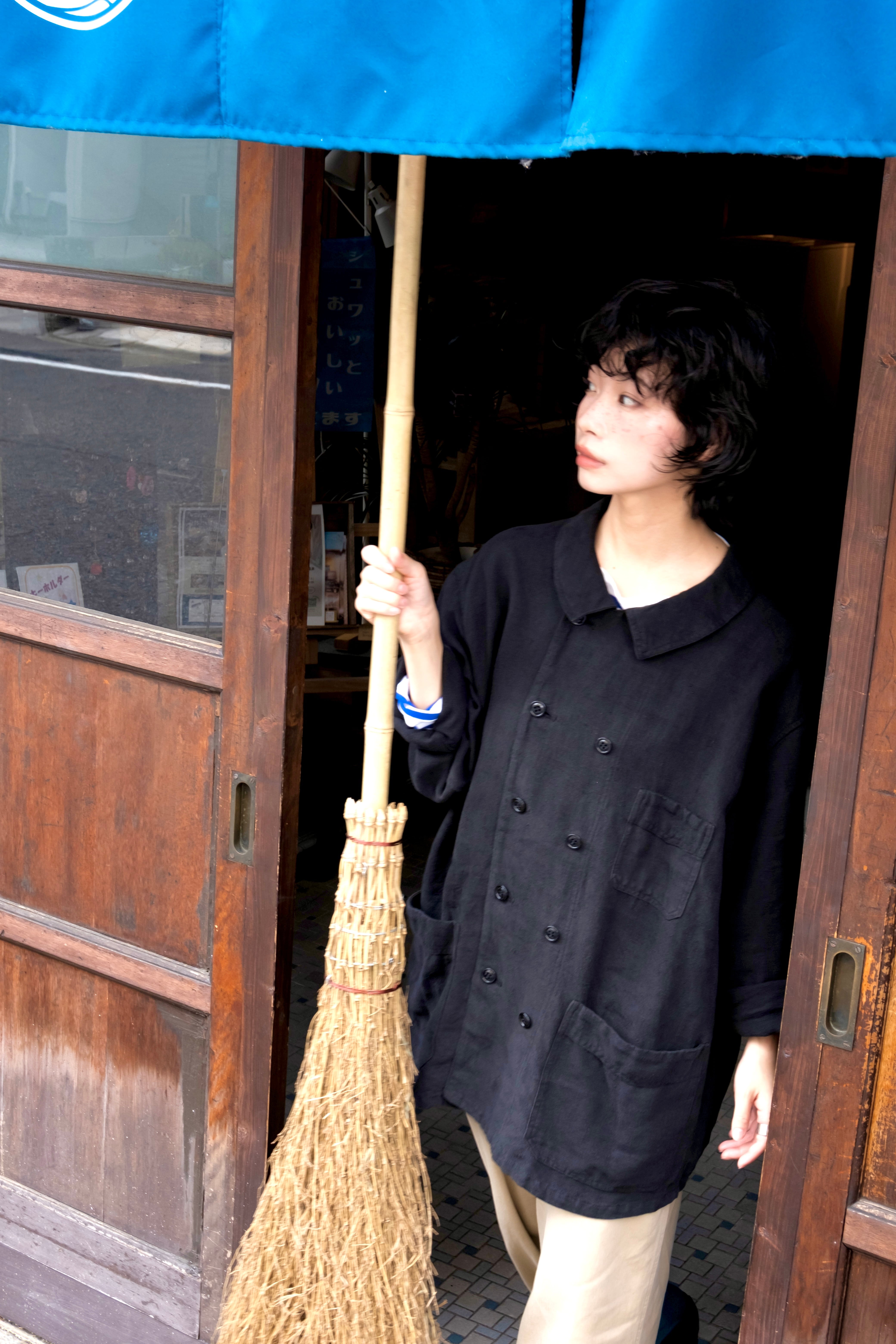 Achuu original antique Linen jacket | 京都古着屋 Achuu