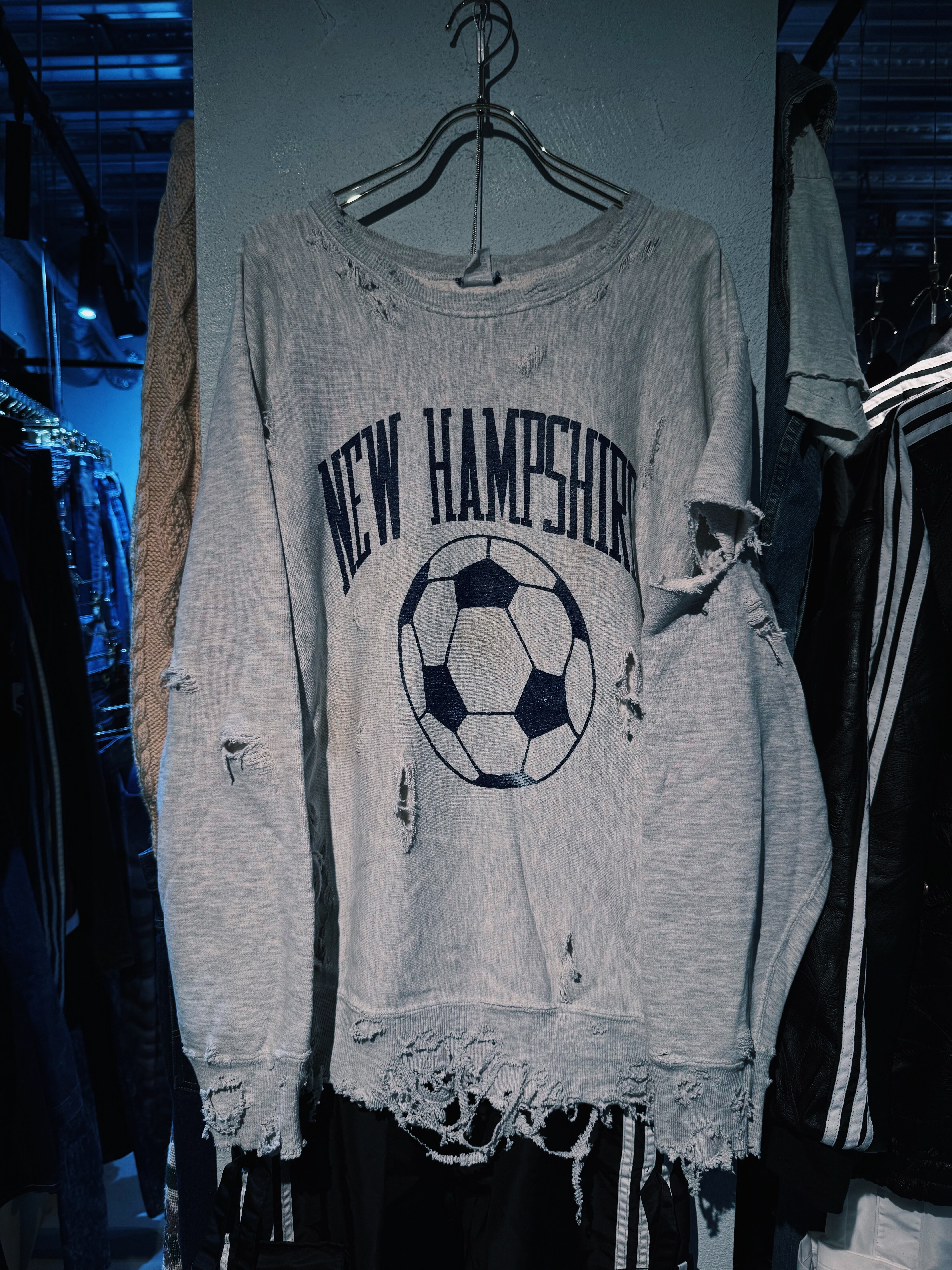 【D4C】90's vintage college print boro custom design sweat pullover