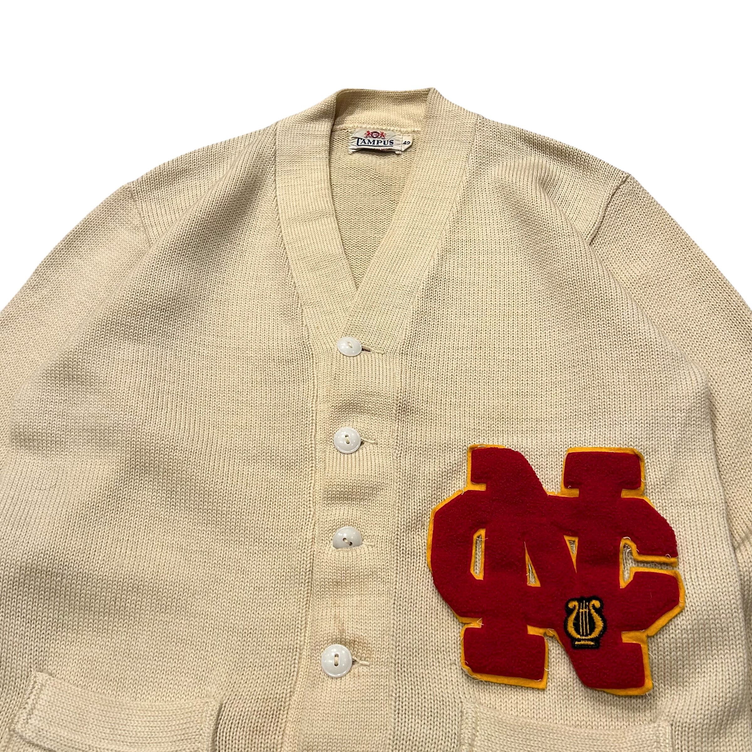 50-60's Campus Lettered Cardigan 42 / キャンパス レタード