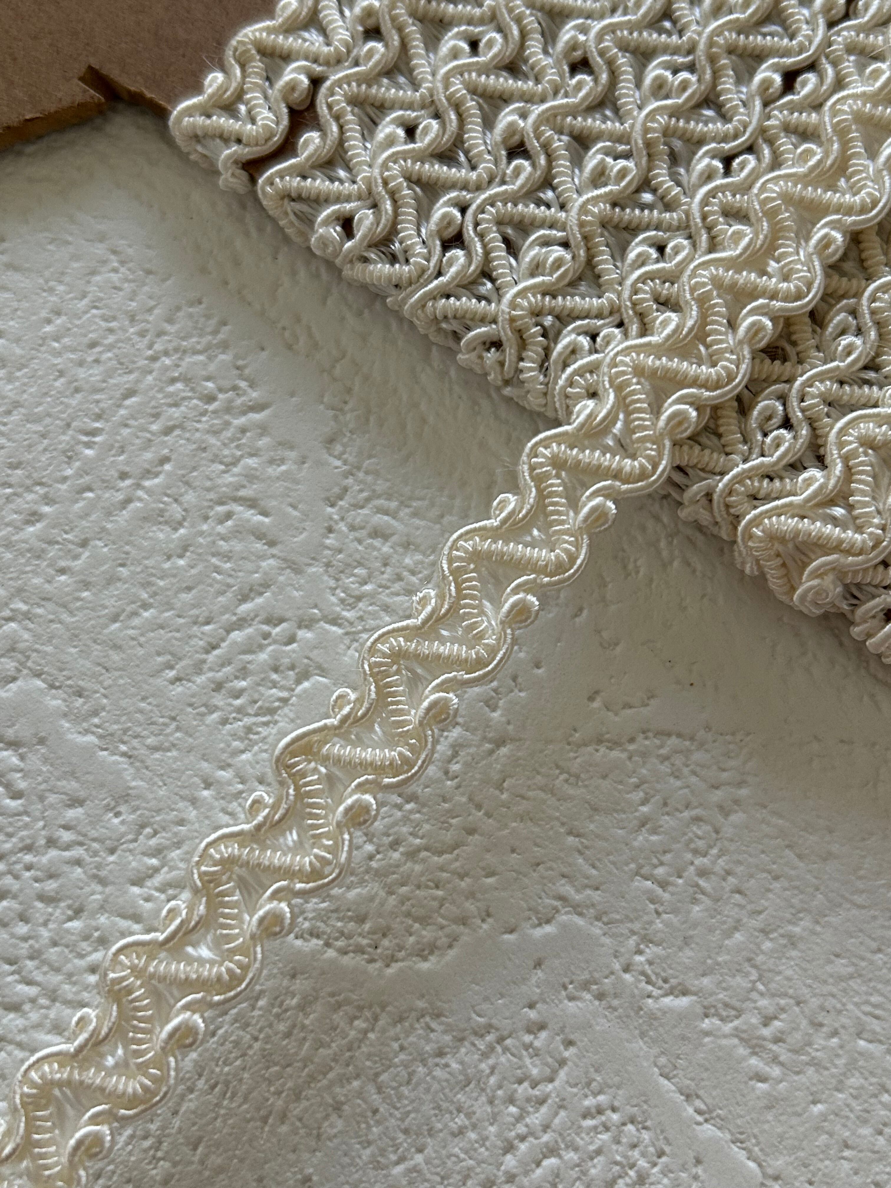 輸入デザインブレード エレガントブレード 12mm アイボリー 100cm /カット カルトナージュ デコレーション材