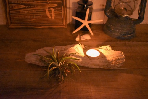 世界に一つ！流木アート アロマキャンドルホルダー＃05