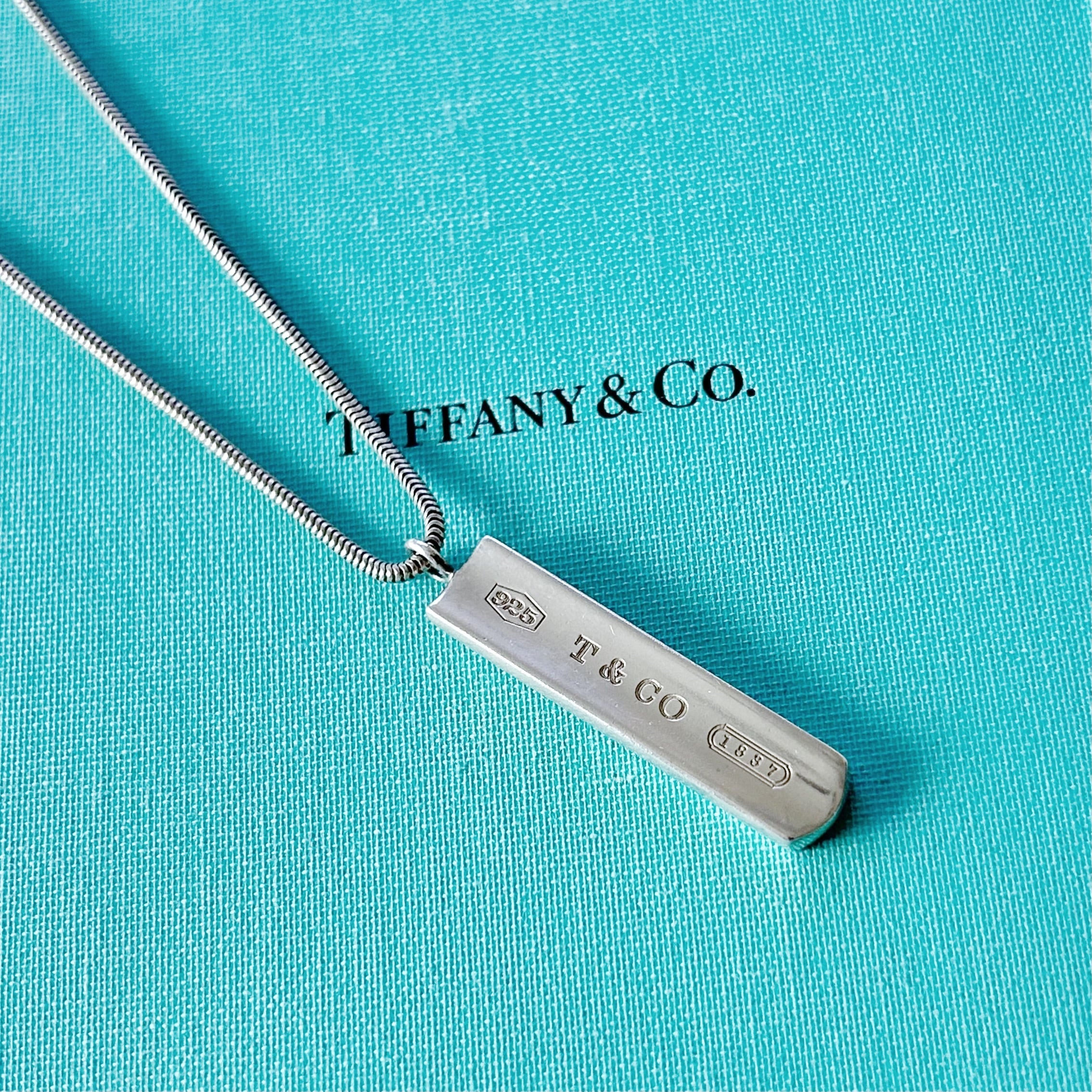 【T7176】Tiffany&Co. 1837 bar necklace/silver925/ティファニー/ネックレス