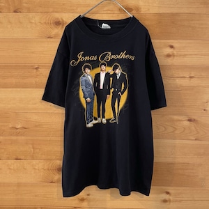 【anvil】ジョナスブラザーズ バンドTシャツ Jonas Brothers 2008 ツアーT バックプリント フォトプリント us古着