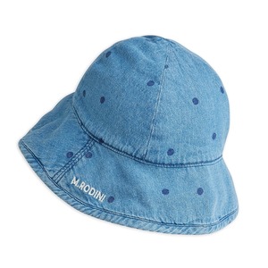 MINI RODINI/Dotted Denim Sun Hat