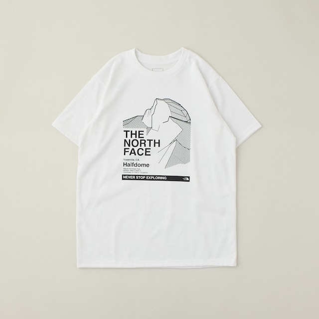 THE NORTH FACE(ザ・ノース・フェイス）ショートスリーブハーフドームグラフィックティー（メンズ）ホワイト(W)  メンズTシャツ