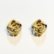 Vintage Gold Tone Metal Modernist Earrings