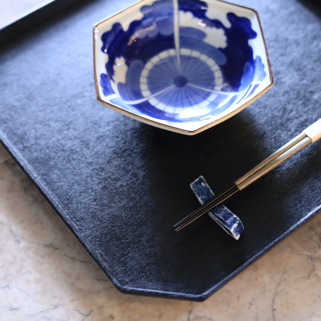 AS 蝶野秀紀 和紙貼八角盆 正方形 | 芦屋貴兆陶家 online shop