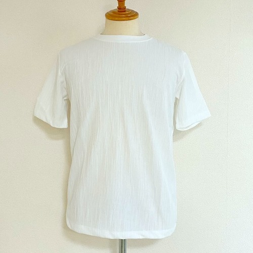 Random Stripe JQ Crew Neck T-shirts　White