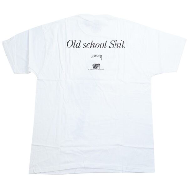 STUSSY ステューシー ×40% Old School Shit Tee Tシャツ 白 Size【L ...