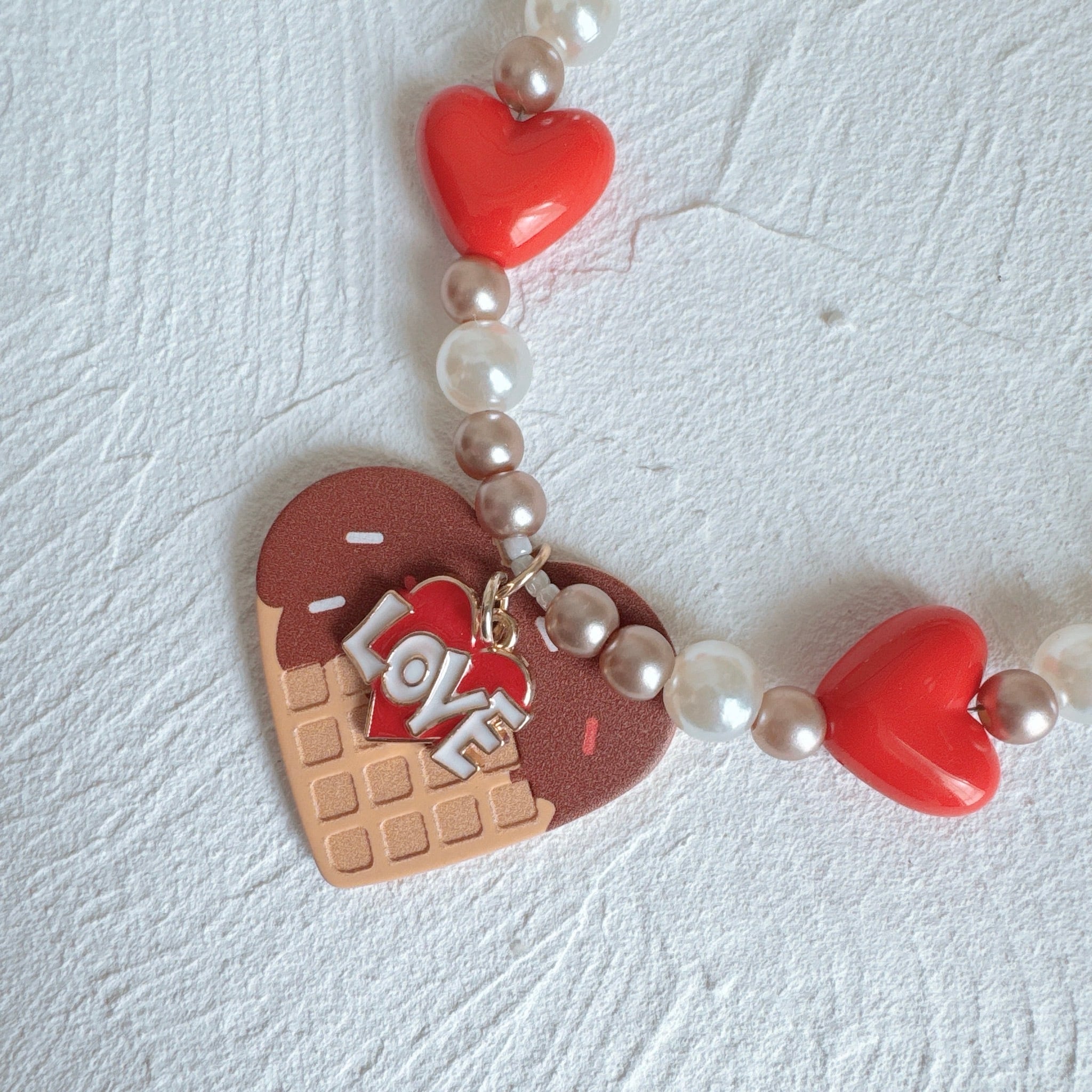 チョコビスケットネックレス(新作*バックリボン付き)