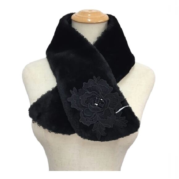 あちゃちゅむ ラビットファー きつねストール ティペット ラ・ルイス ティペット ファー ストール マフラー かわいい