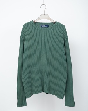 "Polo by Ralph Lauren" heavy cotton rib knit sweater