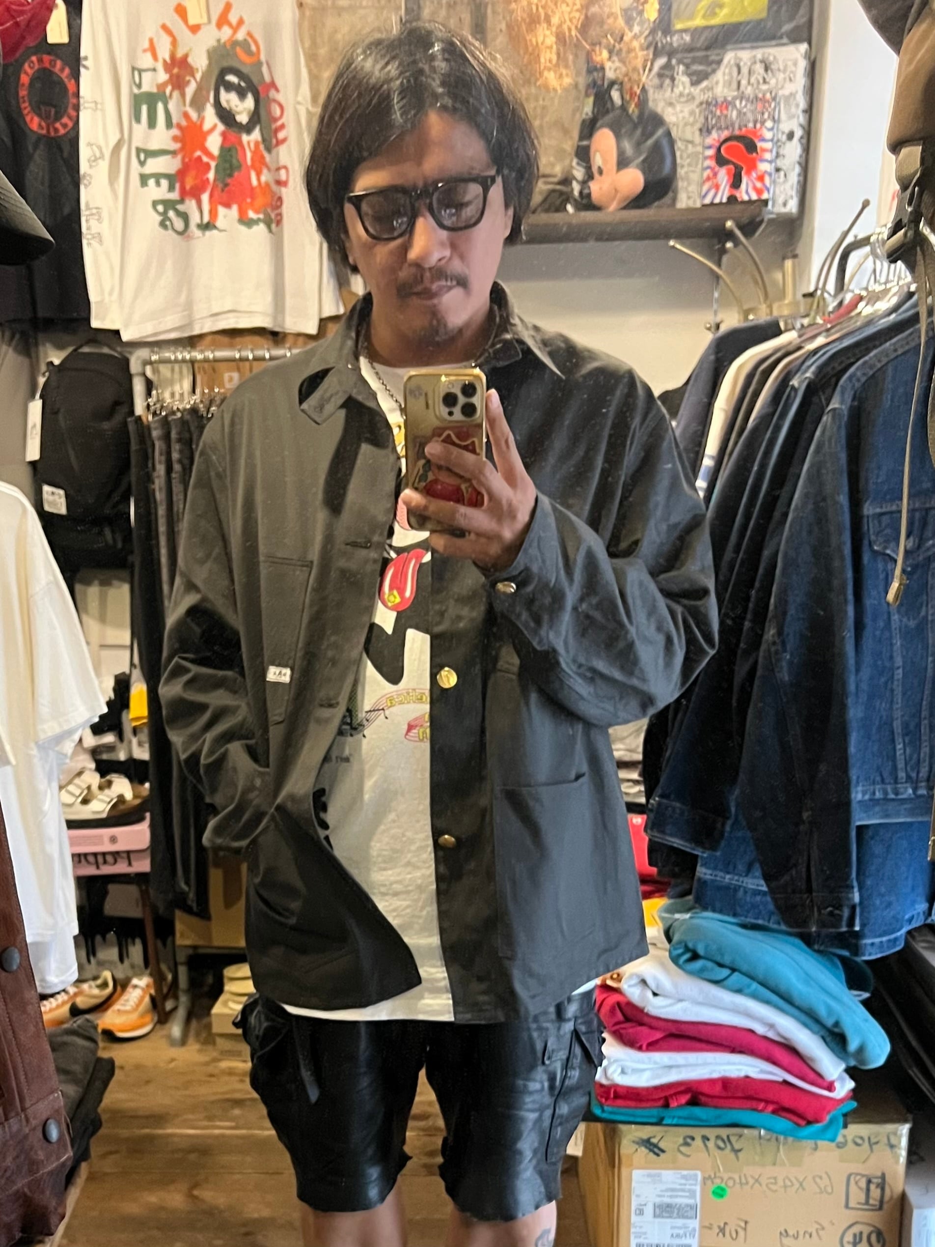 【BAA ボウアンドアロー】\"RAILROADER COAT\" ブラック L BAA COSTUME MFG. 