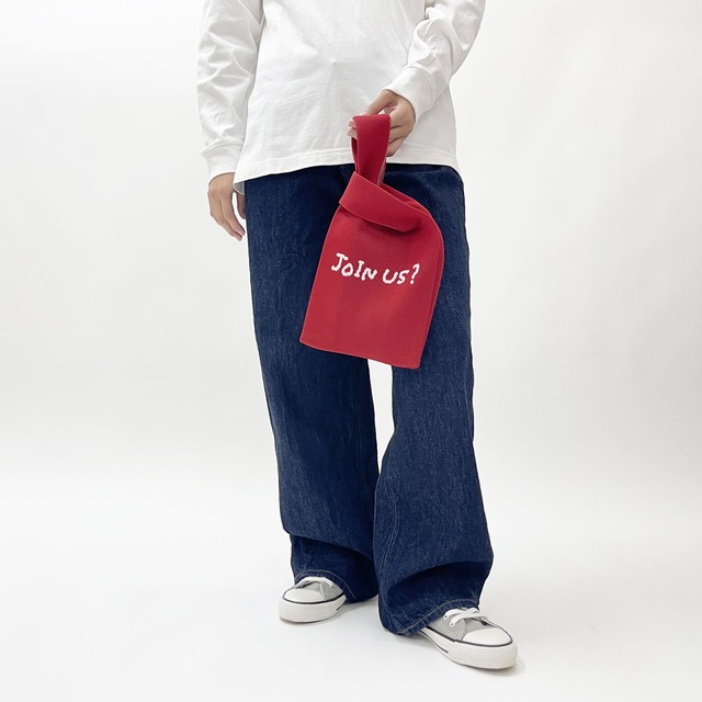 【matsui】KNIT MINI MARCHE BAG  JOIN US? ニット ミニマルシェバッグ