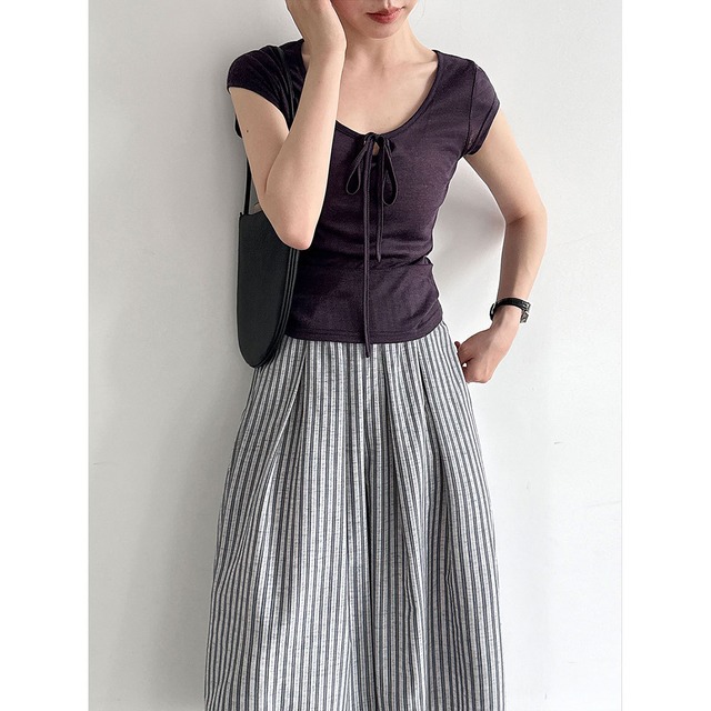 【カットソー】 カットソー レディース おしゃれ 半袖 カットソー tシャツ 春 夏 秋 20代 30代 40代 50代 半袖 レディース トップス 大人 可愛い きれいめ パープル 紫 チャコールグレー ベージュ M L