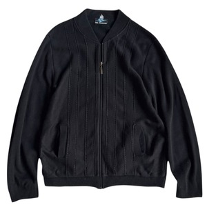 PAUL RHODAMEL zip up knit cardigan