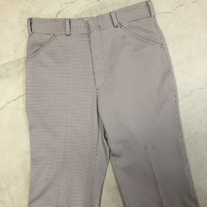 1970'S~1980'S BROWN GINGHAM CHECK SLACKS