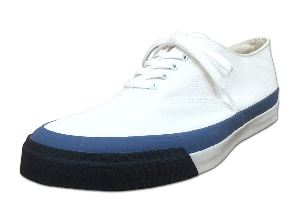 Asahi DECK デッキシューズ 035 WHITE/BLUE キャンバス アサヒシューズ 