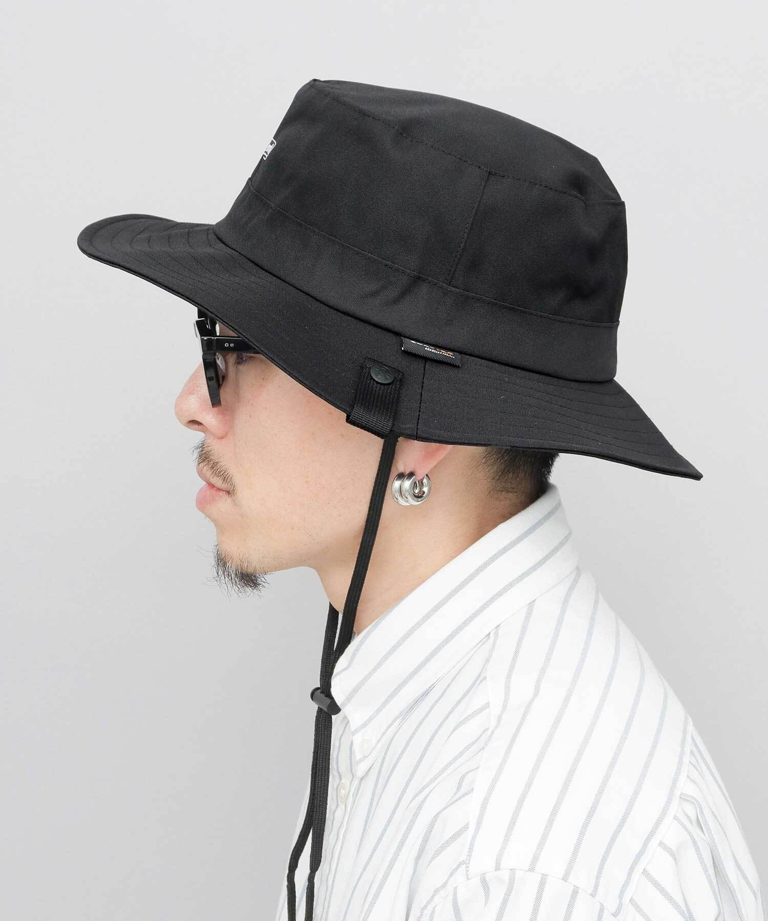 アウトドアハット 黒 HYK-004 帽子 ハット CORDURAポリエステル アドベンチャーハット