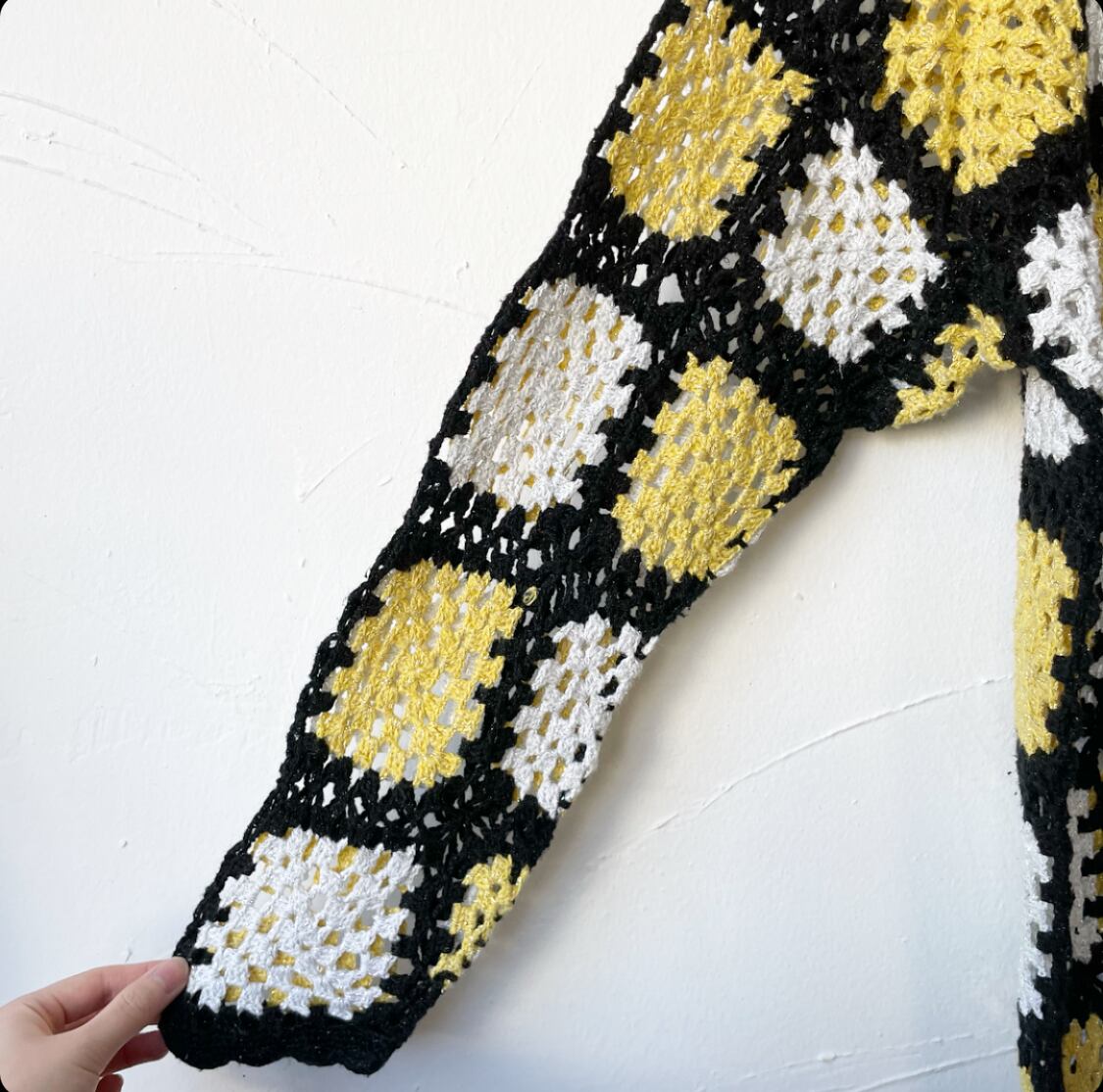 Ladies】 Granny square knit pullover / 古着 グラニースクエア Ladies】 Granny square knit pullover / 古着 グラニースクエア