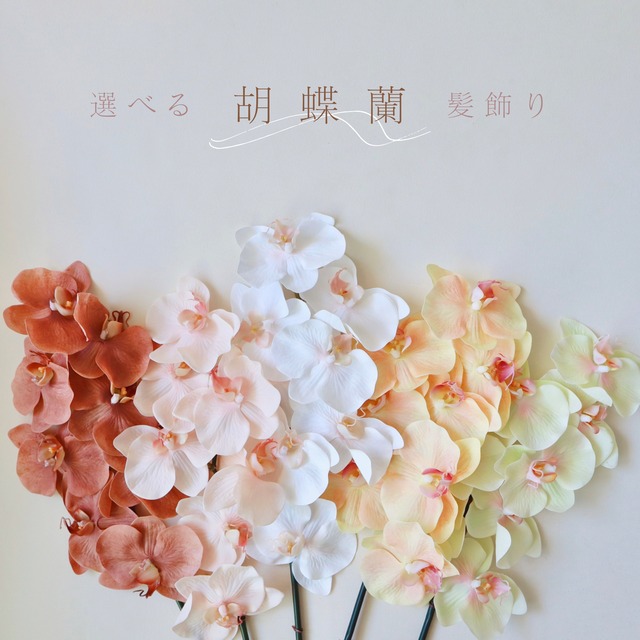 〈 選べる胡蝶蘭髪飾り 大 〉︴ヘアアクセサリー　ヘッドドレス　ヘッドパーツ　胡蝶蘭