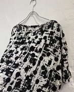 19SS Ys(Yohji Yamamoto) Flock Dot Pattern Short Tee