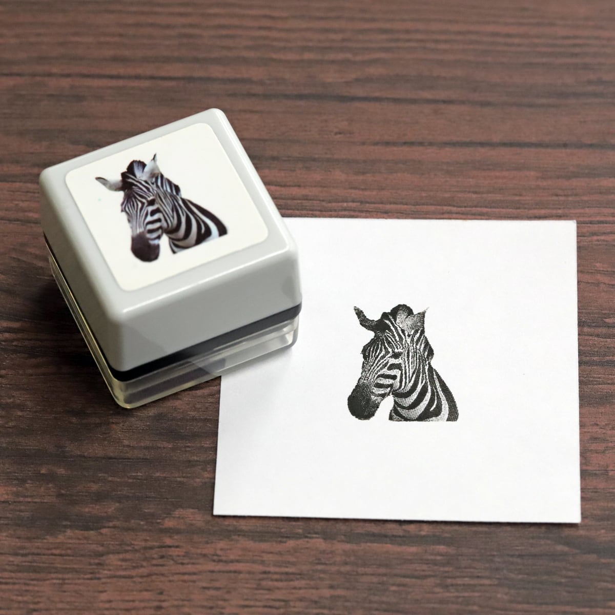 リアルふぉとスタンプ シマウマ RP-068 | 浸透印スタンプ Yamahachi Stamp