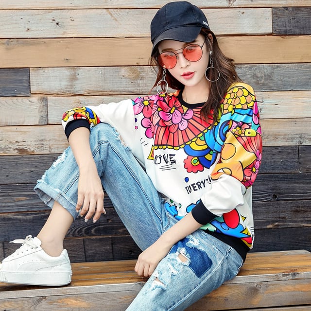 ANNTIAN 馬柄 カラフル トレーナー 50%OFF】カラフルMIXカラー13スウェット | VOLCAN&APHRODITE