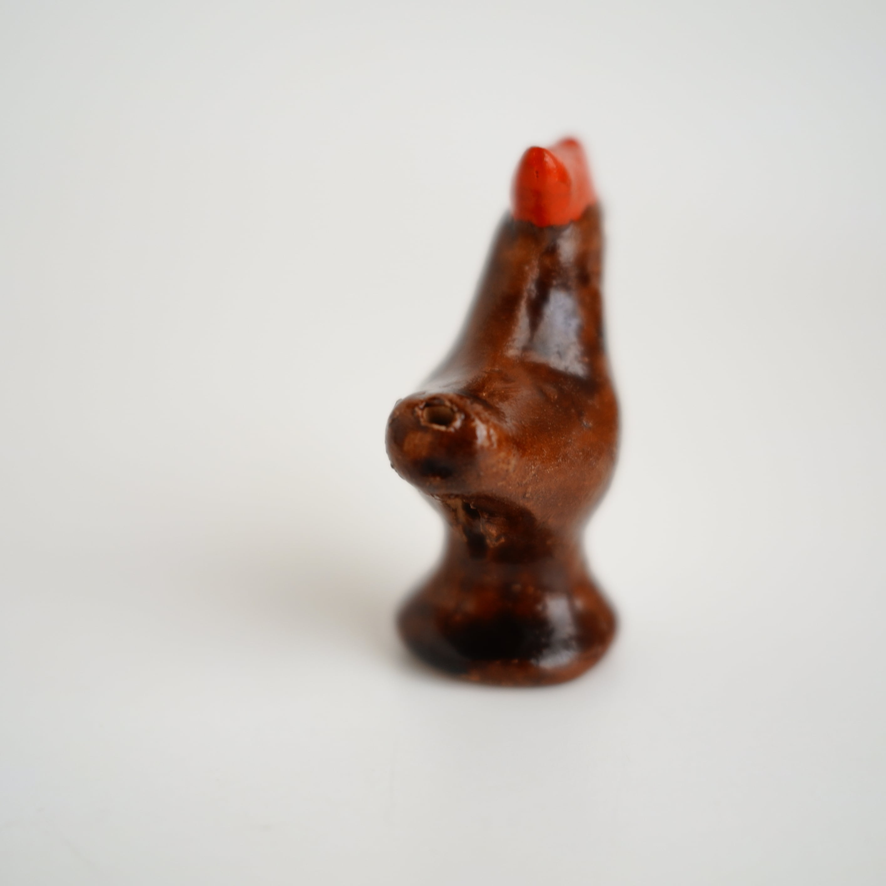 赤楽 筒盃 筒向 わらび文 古美術 古道具 アンティーク Kukkopilli / Rooster Whistle | troldhaugen antiques ｜ 北欧