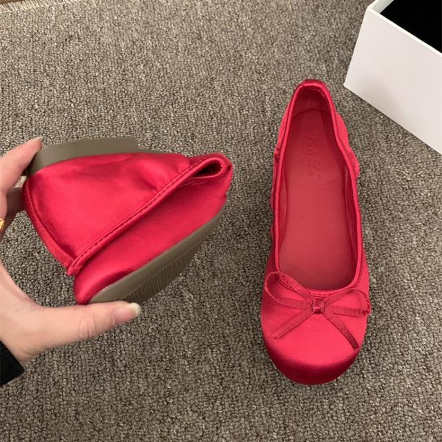 satin ribbon ballet shoes J00134