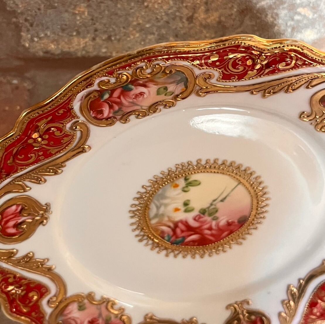 オールドノリタケ 豪華な薔薇柄の飾り皿 | アンティークyumikichi