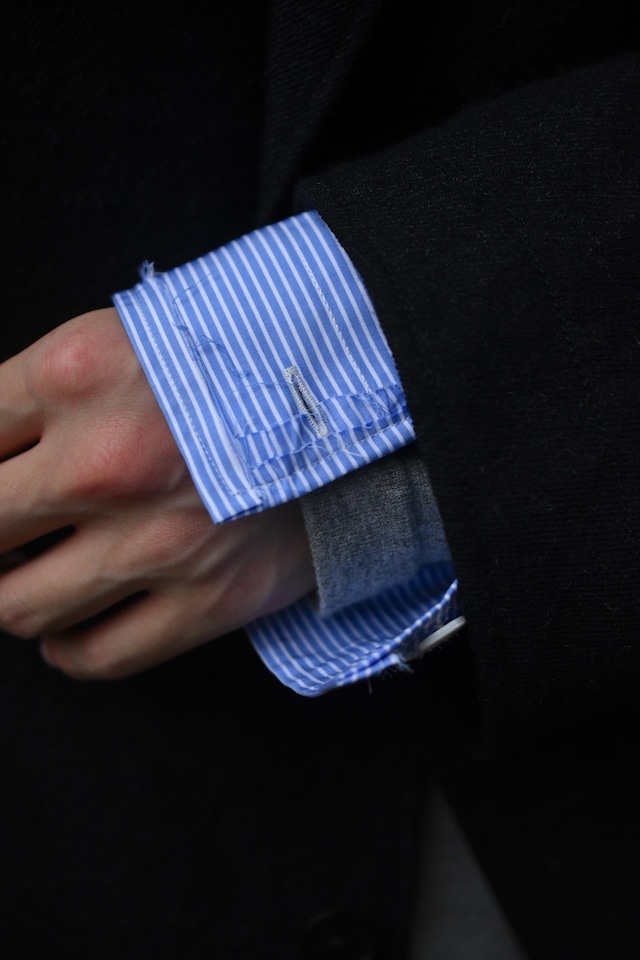 ensou. / Rough Cut Shirt (Blue Stripe)