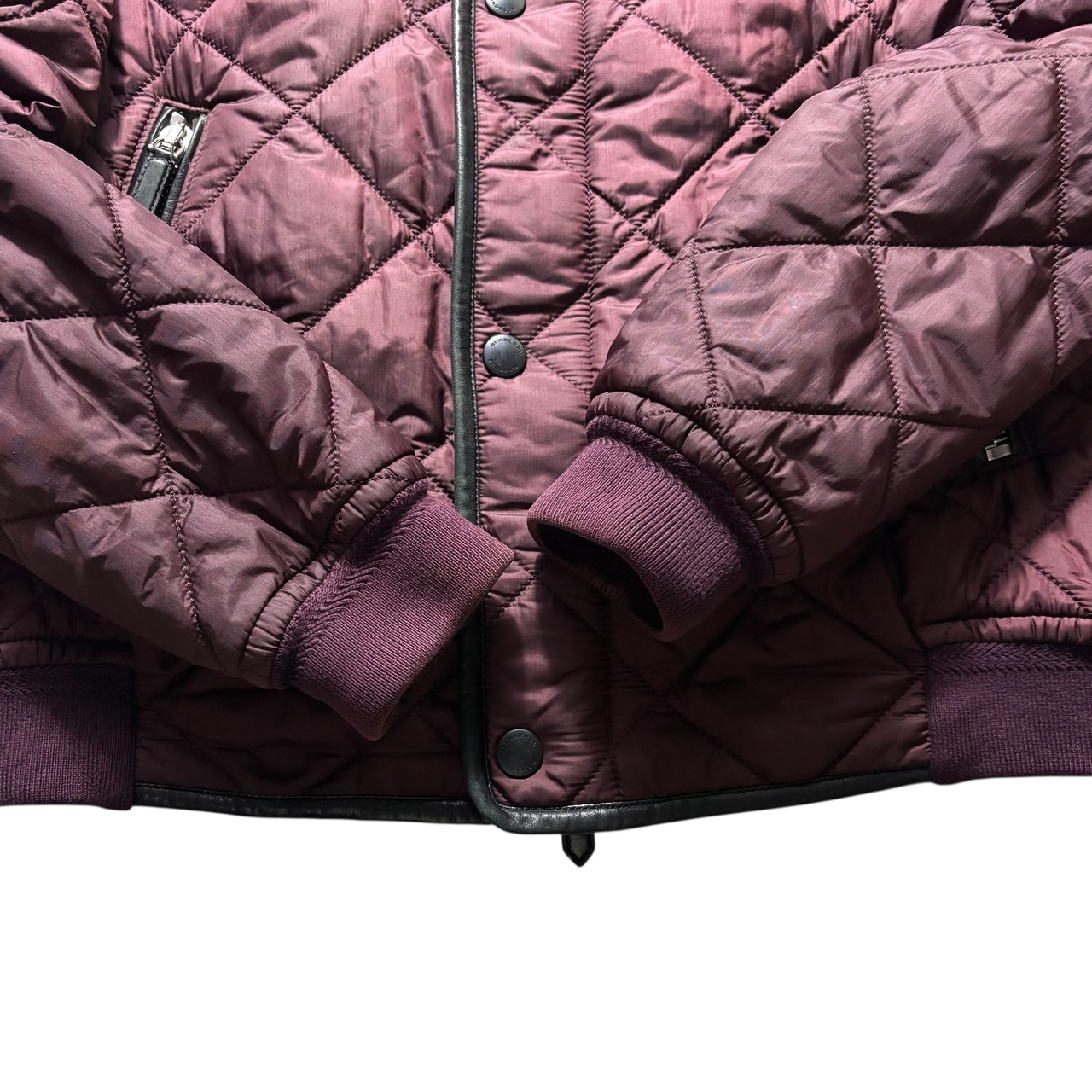 BURBERRY PROSUM burgundy nylon quilting jacket