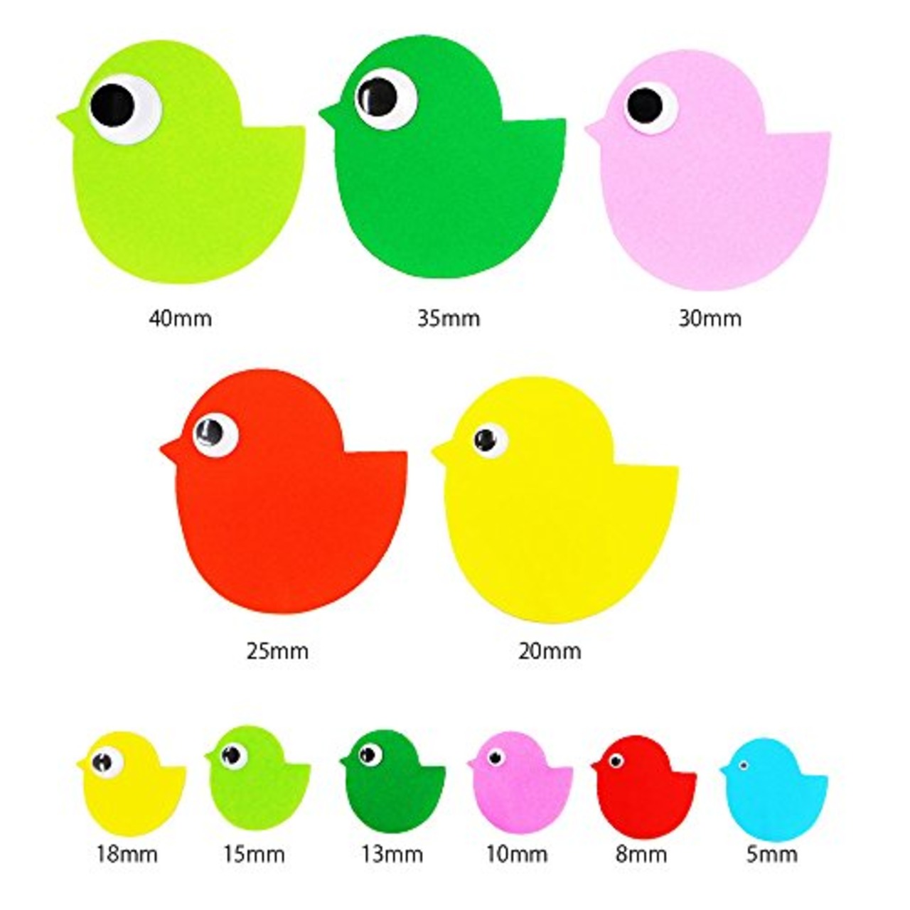 エヒメ紙工 工作用品 目玉シール 直径35mm 12個入 MEDAMA-10