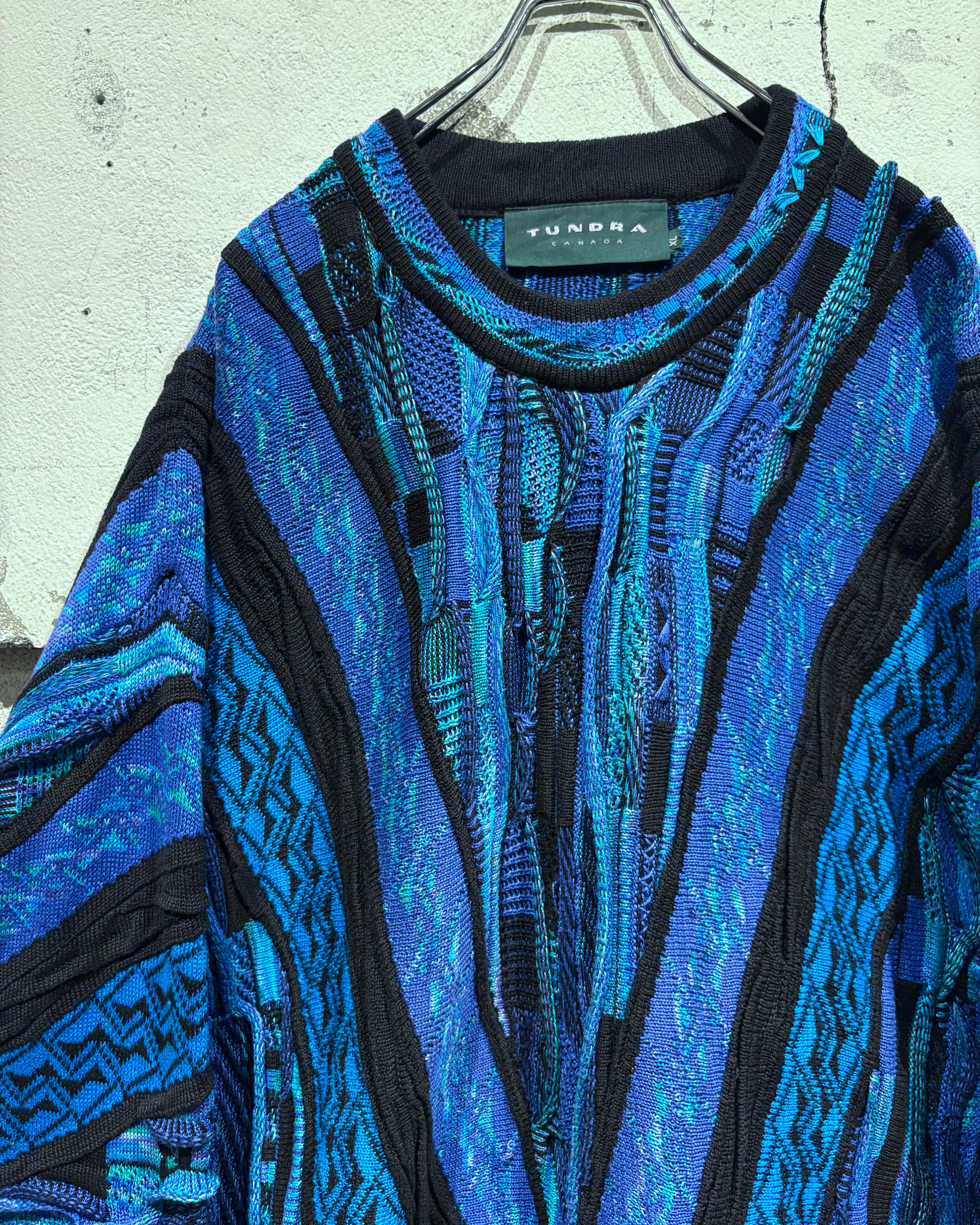 Caka otto】 “TUNDRA” Vintage Loose 3D Knit | Caka(カカ）下北沢古着