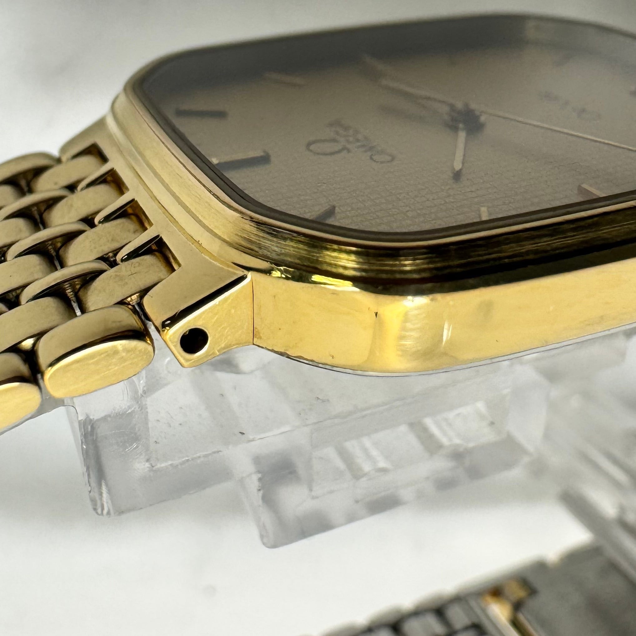 腕時計 メンズ オメガ OMEGA デビル 1417 クォーツ イエローゴールド
