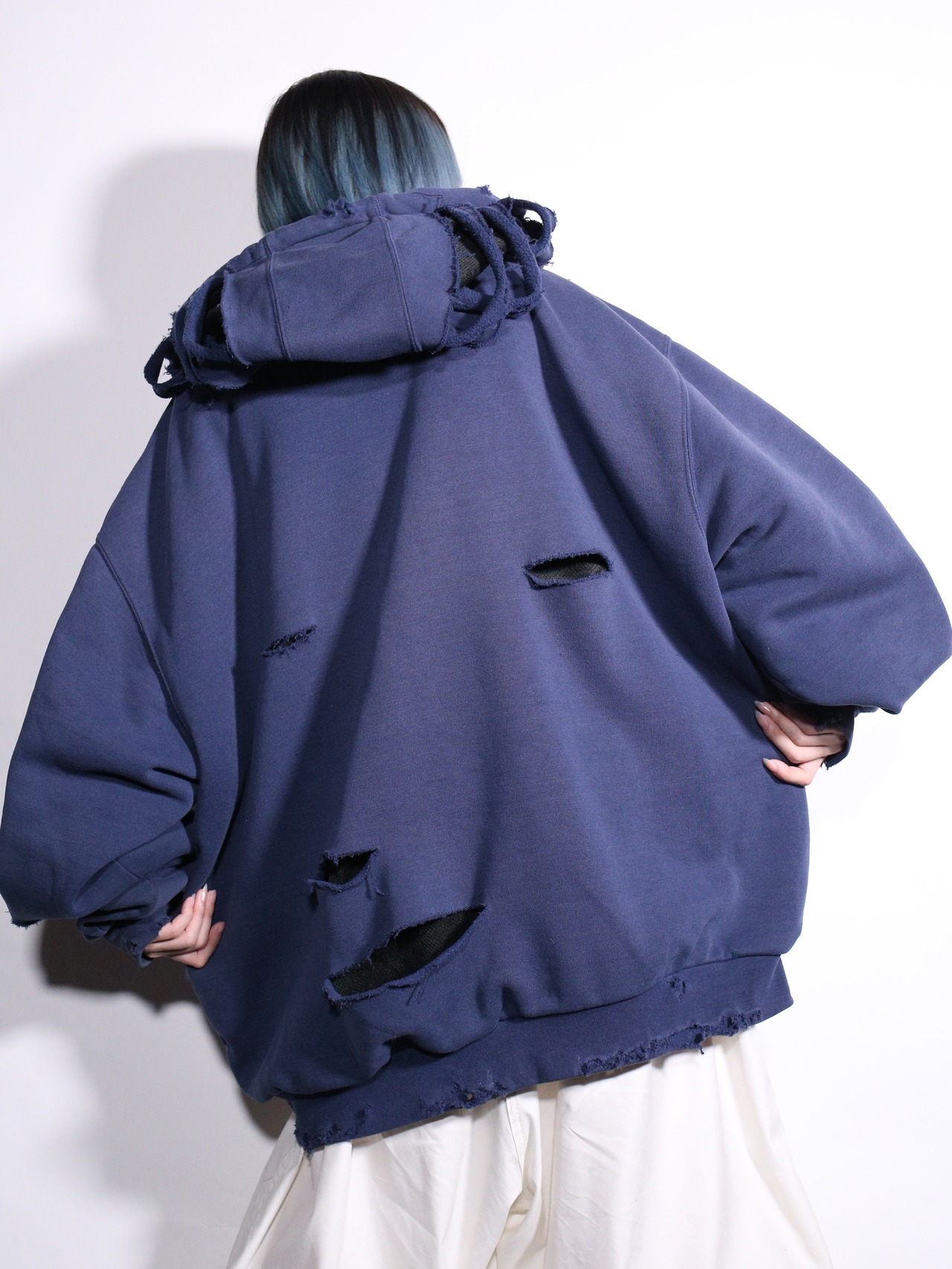 REMAKE / "carhartt" 肋骨 skull motif punk design zip-up foodie - 6