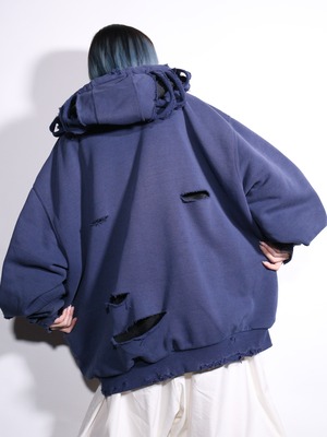 REMAKE / "carhartt" 肋骨 skull motif punk design zip-up foodie