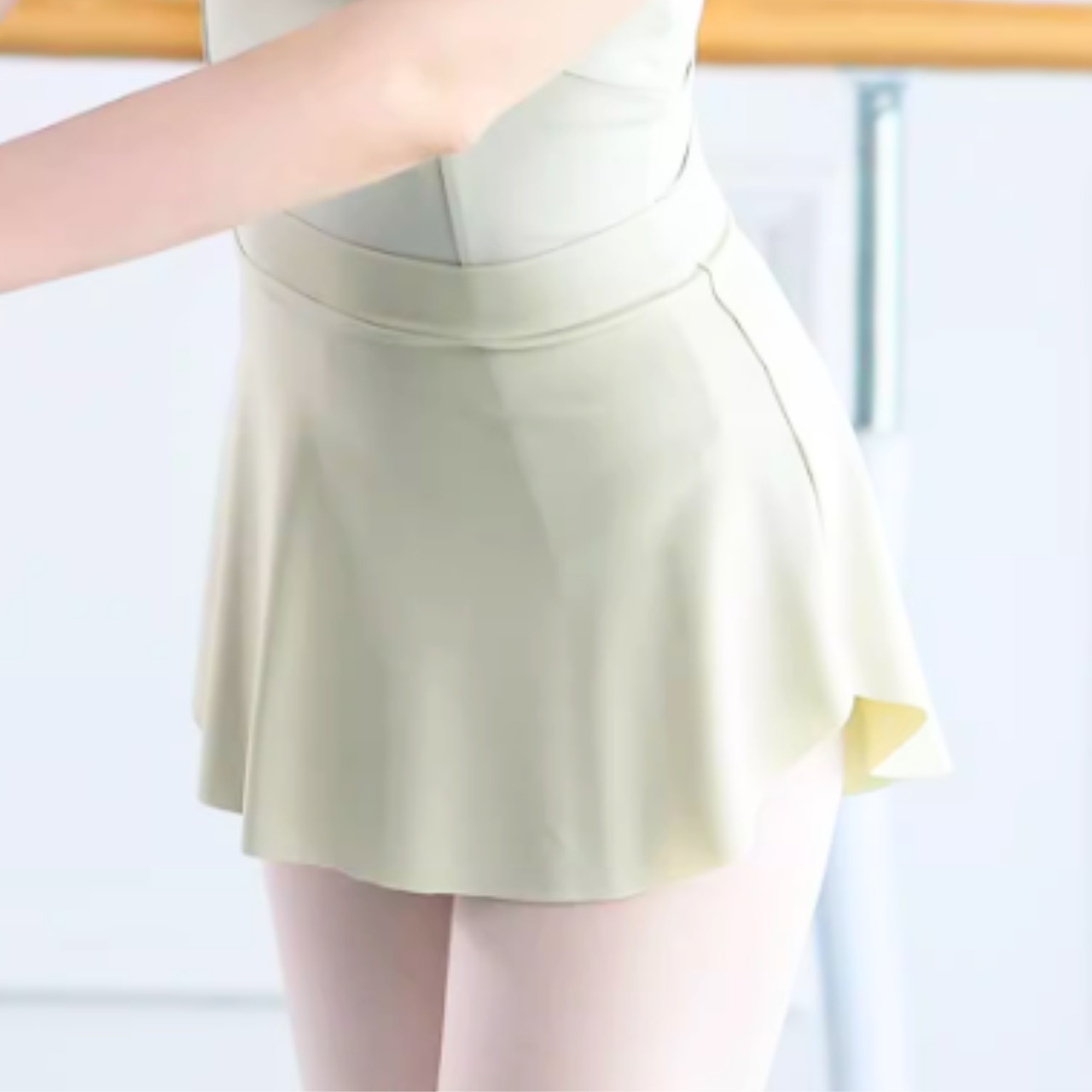 【即納】サイドカーブスカート ショート丈 エスプレッソ M L0856