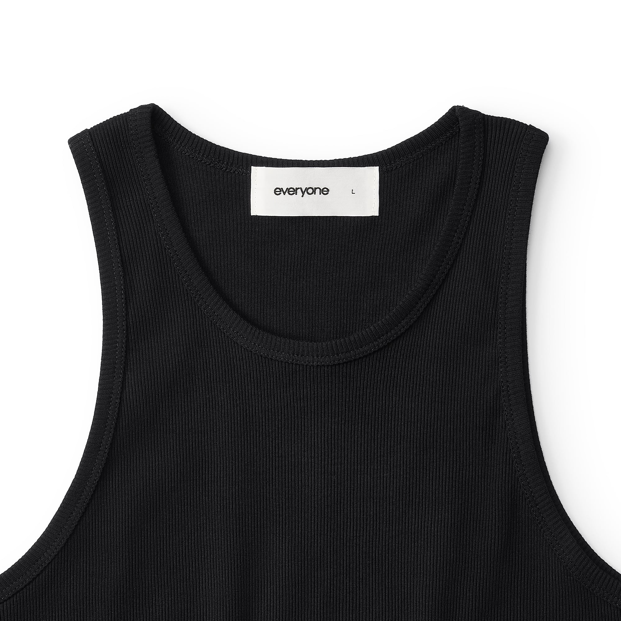 everyone 3P rib tank top (BLACK) | everyone