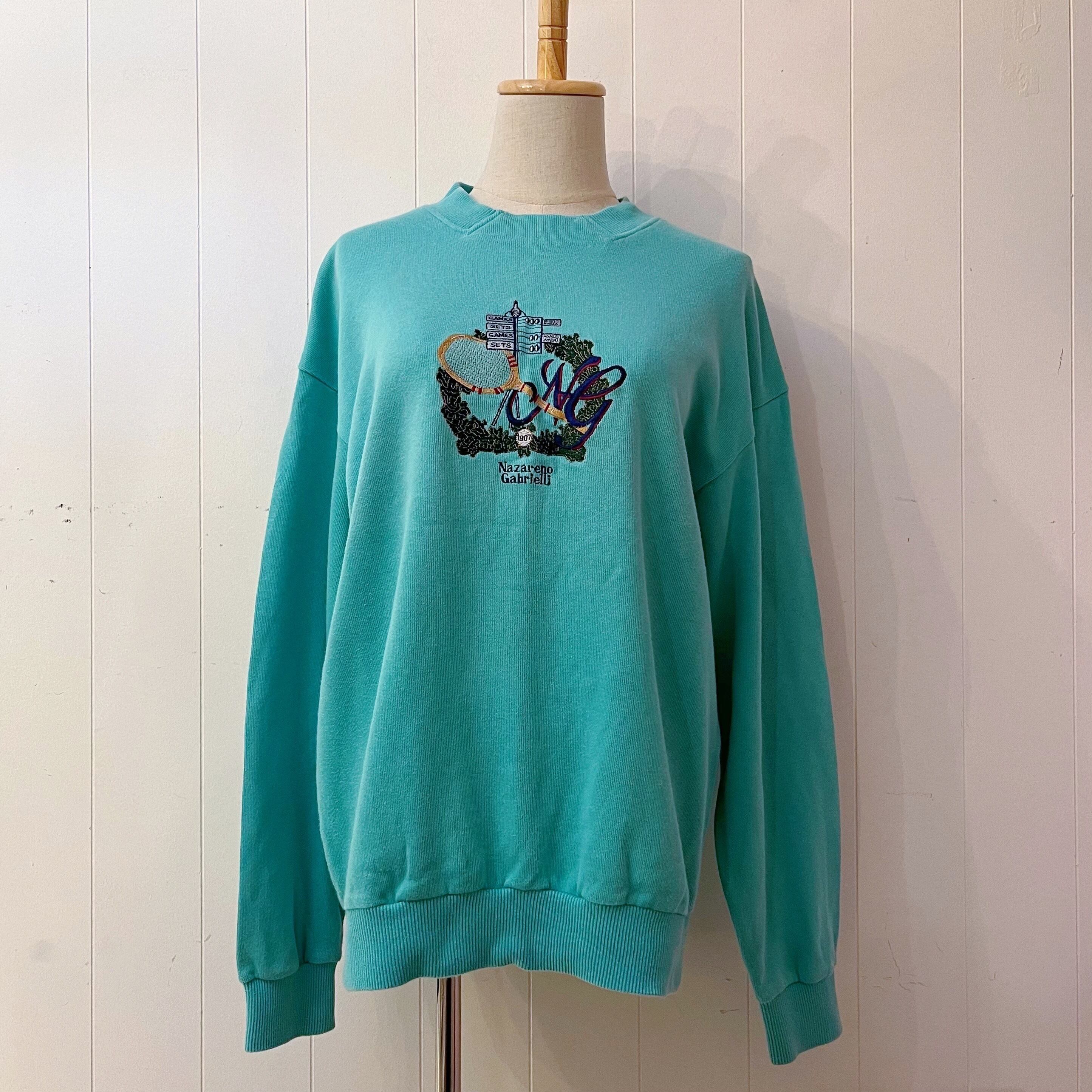 racket embroidery green sweat