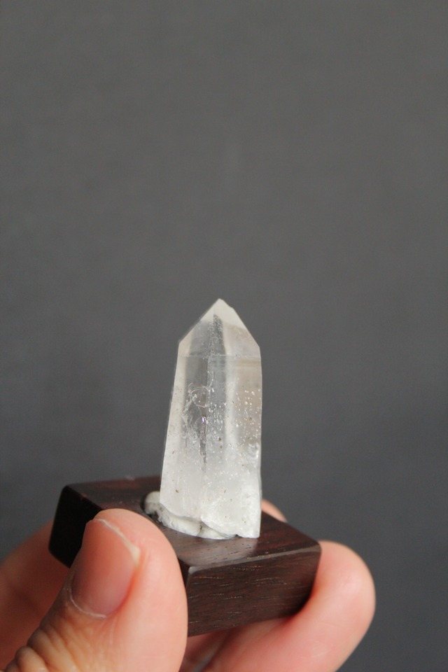 【1201】宮崎クリスタル ローズウッドベース小