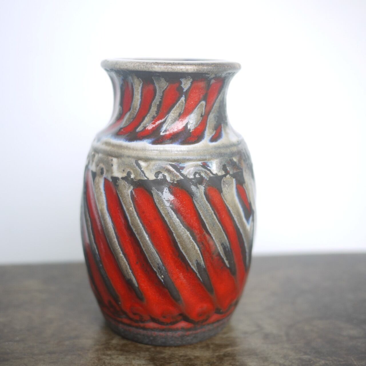 カーステンス ファットラヴァ花瓶 溶岩釉薬 ミッドセンチュリー 西ドイツ