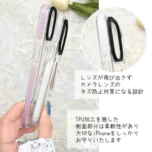 【ネーム入り】RibbonFlower Bear【耐衝撃クリアケース】B44