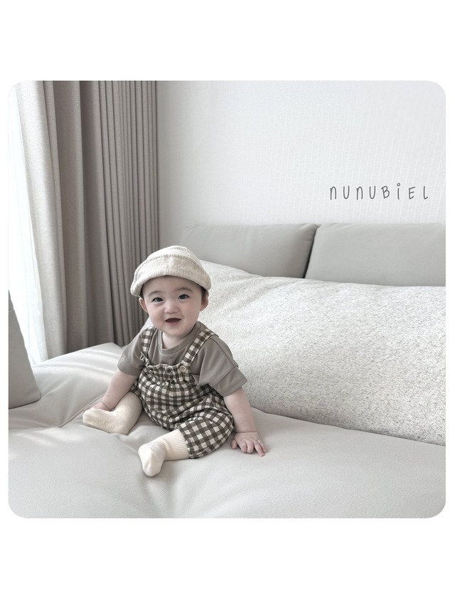 〘予約〙nunubiel / bebe checkerboard romper