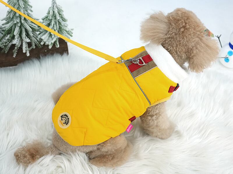 onepick harness padding S ~ XL 2color  /  犬服 アウター 冬 リード掛け ハーネス ダウン ベスト 暖かい ドッグウェア フリース 寒さ対策 お出かけ 犬の服 ハーネス一体型 防寒 アウター b57