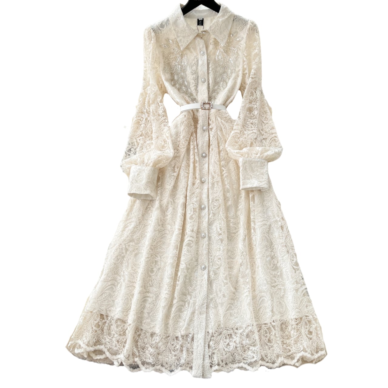 シャンテレースシャツフレアワンピース L1938