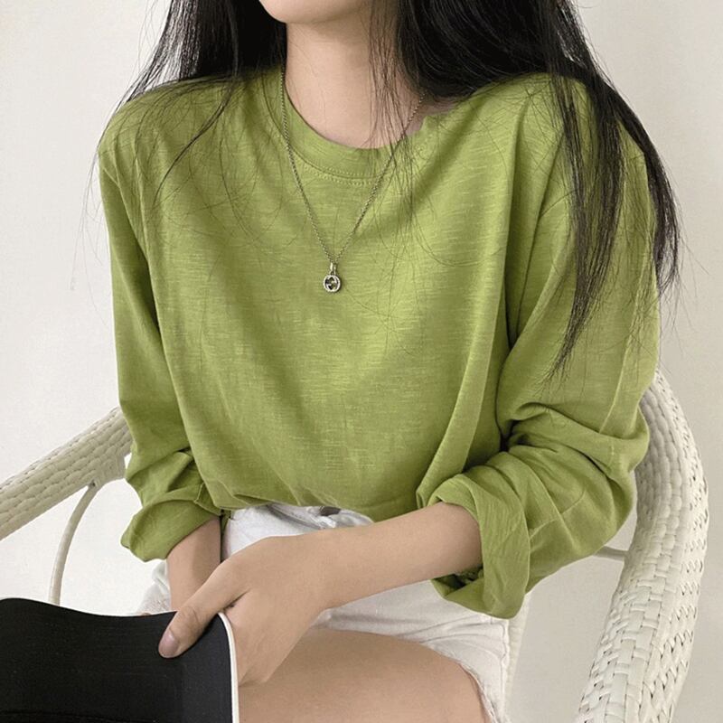 スプリングルーズTシャツ シャツ レッドトップス ロング 春物 スーパーモール92881020830