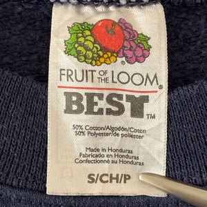 【FRUIT OF THE LOOM】プリント ロゴ スウェット トレーナー バージニア S アメリカ古着