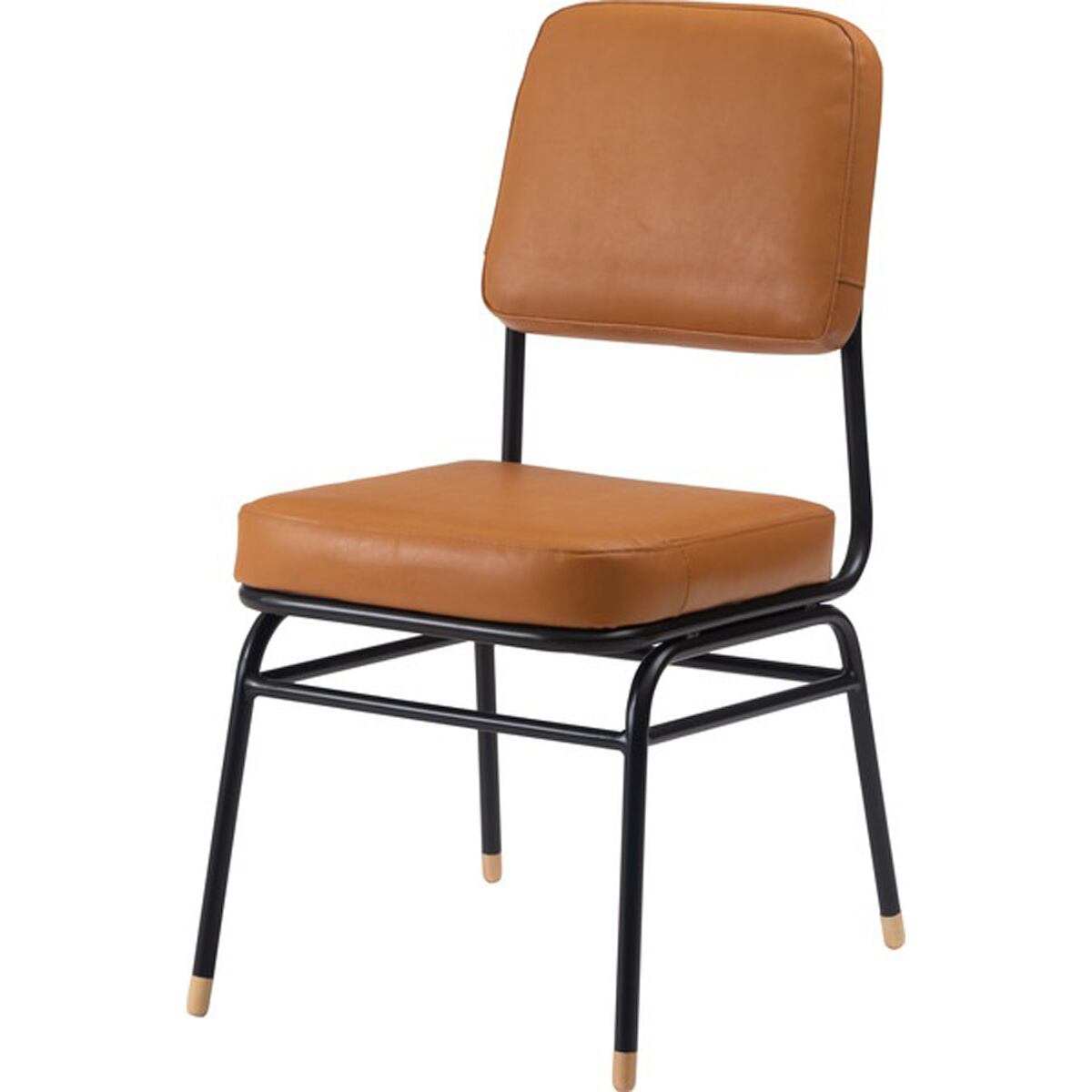 ダイニングチェア GUY-251 椅子 いす チェア 食卓 本革 スチール脚 レザー インテリア 家具 ダイニング ショップ 店舗 レトロ シンプル おしゃれ 待合室 リビング